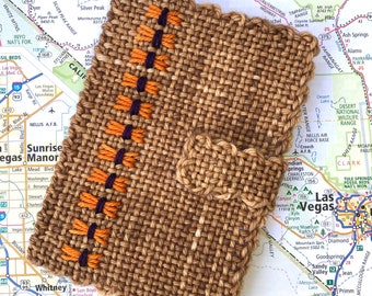 Handwoven Passport Cover Butterfly Stitch