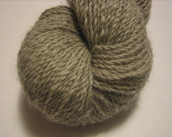 300-yard Skein Oatmeal Gray Angora Wool Blend Yarn