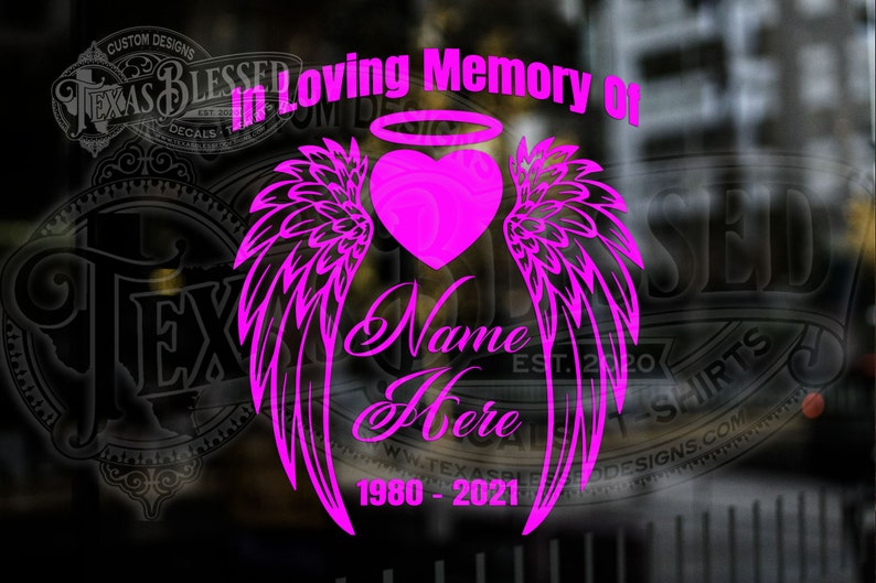 In Loving Memory Decal in Memory Decal Your Loved One in - Etsy