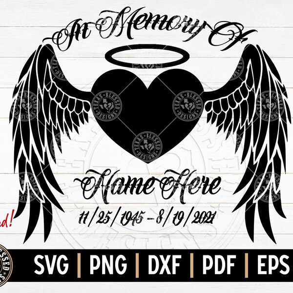 In Loving Memory Font - Etsy