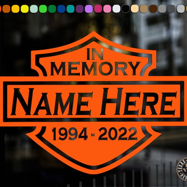 Harley Davidson Vinyl Decal Etsy