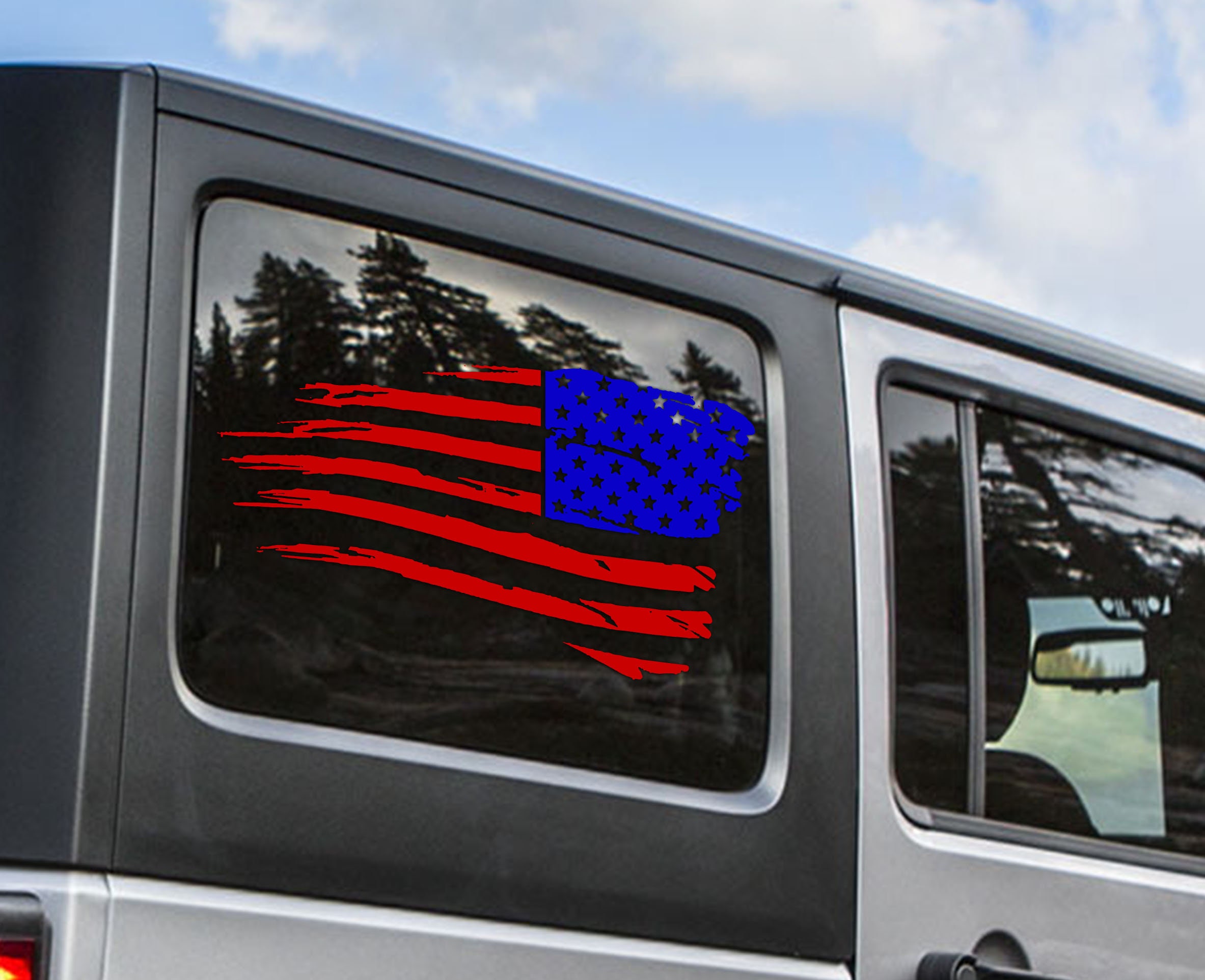 thumbnail image 2 of 2024 Land Cruiser / GX 550 American Flag Rear Window Decal Kit 2 of 9