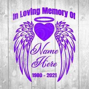 In Loving Memory Decal in Memory Decal Your Loved One in - Etsy