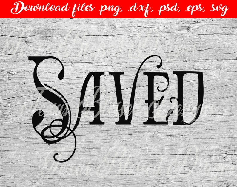 Download SVG Saved Vintage Letters Digital File for Cricut ...