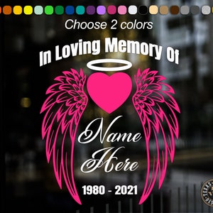 In Loving Memory Decal in Memory Decal Your Loved One in - Etsy