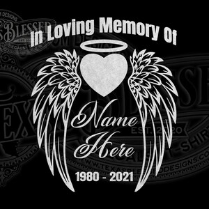 In Loving Memory Decal in Memory Decal Your Loved One in - Etsy