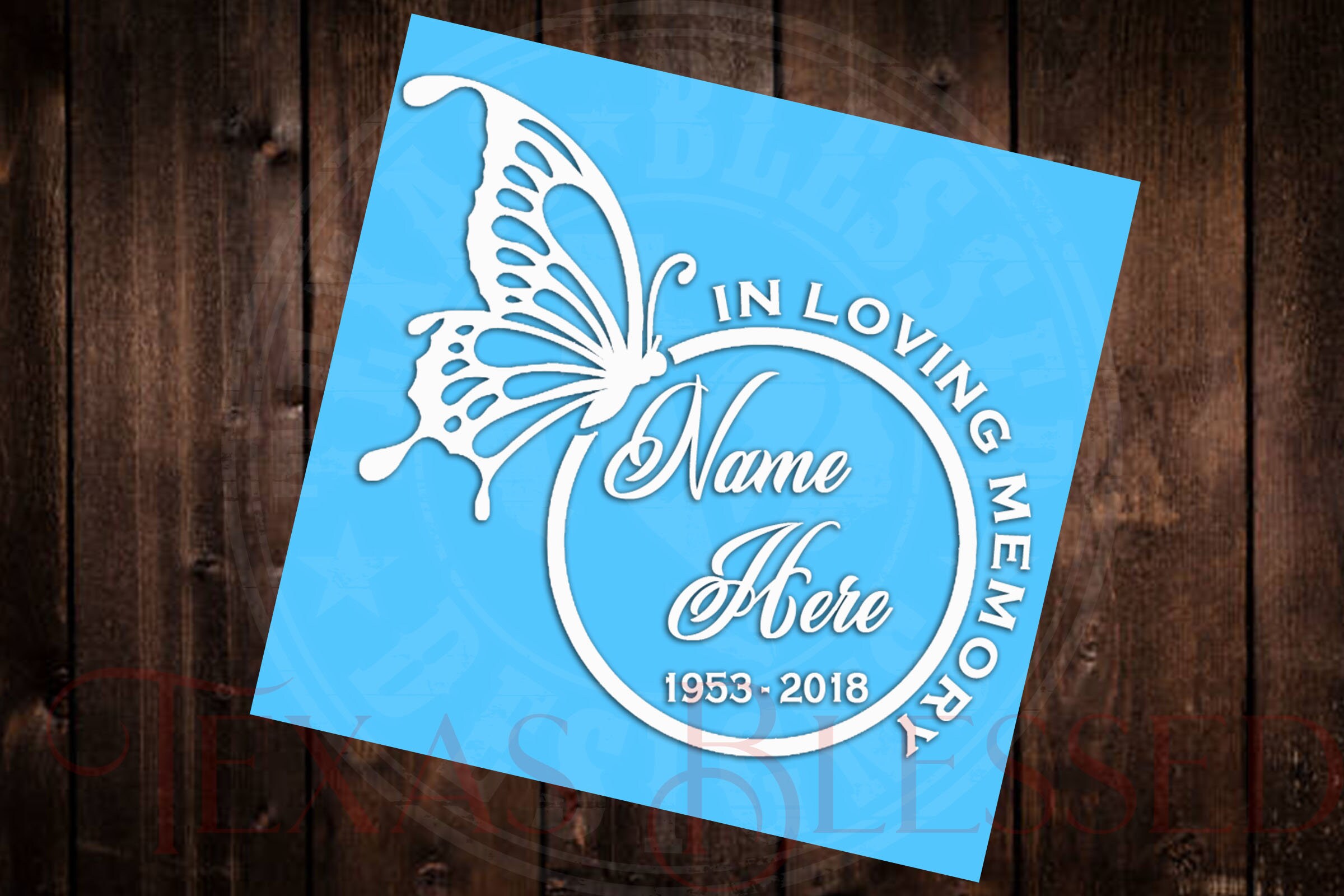 In Loving Memory Butterfly Decal