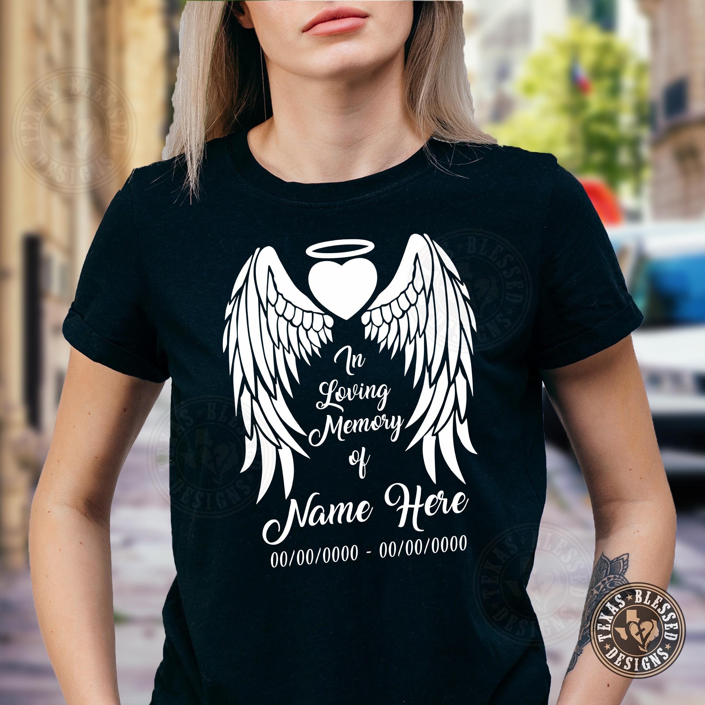 In Loving Memory Angel Wings T-Shirt Memorial T-Shirt - Etsy.de