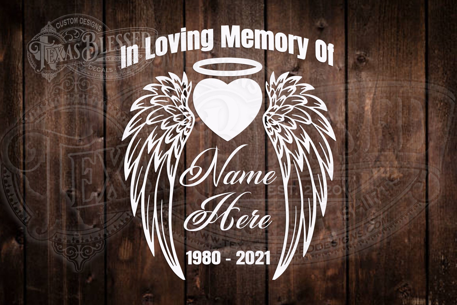 In Loving Memory Decal in Memory Decal Your Loved One in - Etsy