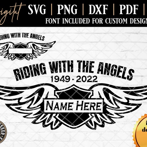 In Loving Memory Harley Davidson SVG & PNG Digital Etsy