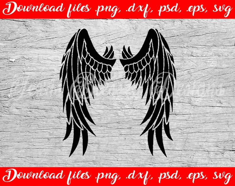 Download SVG Angel Wings Digital File for Cricut Silhouette ...