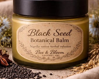 Bálsamo de semillas negras / Bálsamo para la piel con Nigella sativa / Ungüento botánico herbal