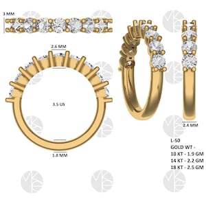 Diamond Eternity Band 3D CAD-model rond geslepen ring STL 3DM-bestand