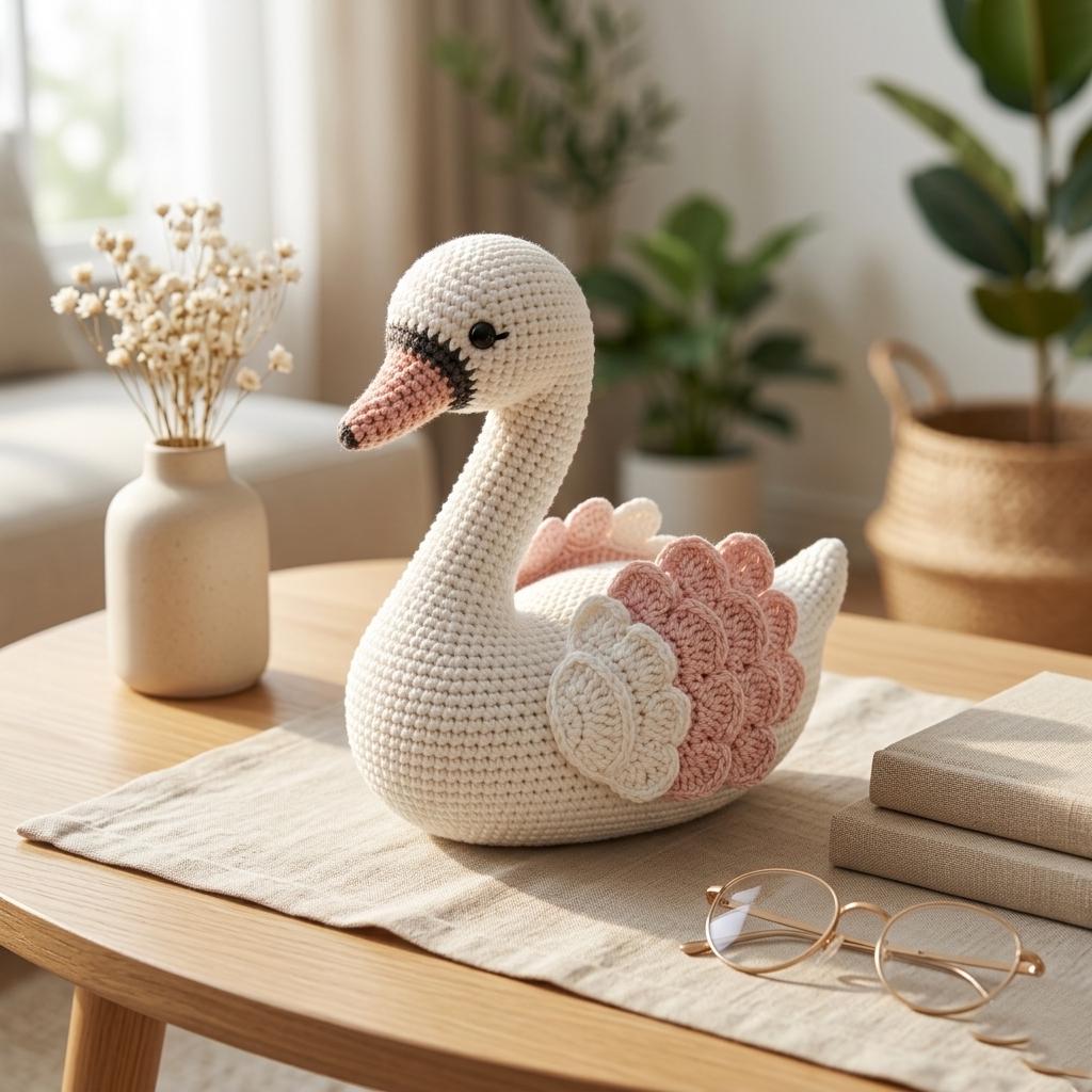 かぎ針編みの白鳥 - Etsy 日本