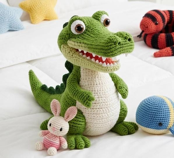 40 Alligator Crochet Patterns for Handmade Gifts, Nursery Decor, and Playful Amigurumi 3 Crochet Crocodile Pattern Amigurumi Alligator Toy
