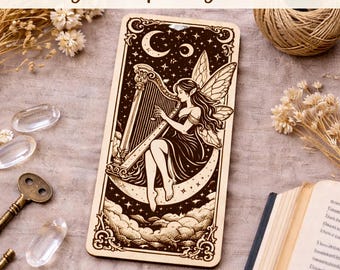 Starlight Harp Fairy Bookmark | Laser Cut File | DXF AI PNG LightBurn