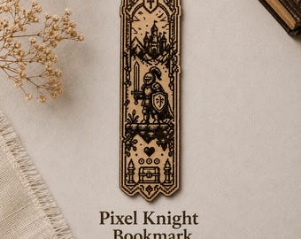 Pixel Knight Laser Cut File, Retro RPG Engraving (svg, dxf, ai, png, lightburn)