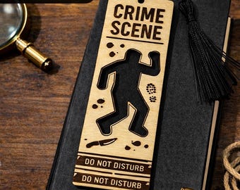 Crime Scene Bookmark Laser Cut File | Mystery Lover Gift (Digital Download)
