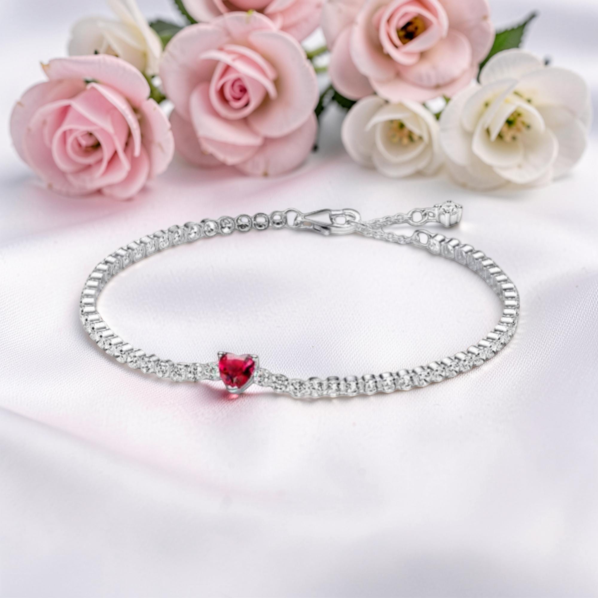 Pandora sparkling heart tennis bracelet - Etsy 日本