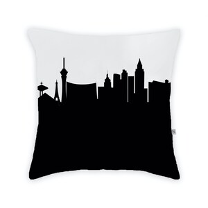 Almohada grande con el horizonte de Las Vegas, Nevada, regalo de nostalgia, regalo de mudanza, decoración de Airbnb, regalo para clientes de agentes inmobiliarios, regalos de Las Vegas