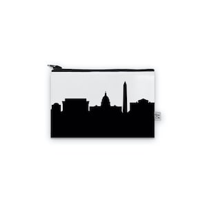 Mini bolsa de lona com skyline de Washington DC | Presente com saudades de casa | Presente para amante de viagens | Presentes para ela | Presentes DC