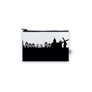 Minibolso de lona con el horizonte de Ámsterdam, Países Bajos. Regalo para nostálgicos. Regalo para amantes de los viajes. Regalos para ella. Regalos de Ámsterdam.