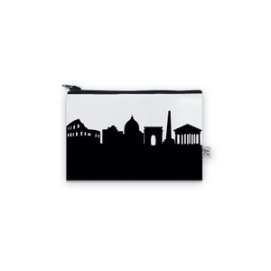 Bolsa Mini Canvas Roma Itália Skyline | Presente Saudades de Casa | Presente Amante de Viagens | Presentes para Ela | Presentes Roma