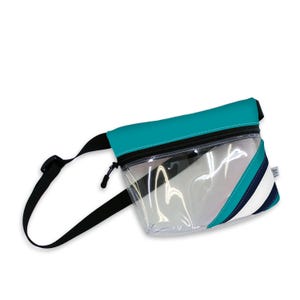 “Seattle Mariners Baseball Ballpark Clear Stripe Spieltag Bauchtasche | MLB Approved | Baseball Tasche | Stadion Portemonnaie