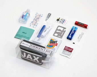 PICK YOUR CITY - City Abbreviation Mini Bag Emergency Kit - For Him  | Groom Survival Kit | Travel Gift | Groomsmen Gift | Wedding Day Kit