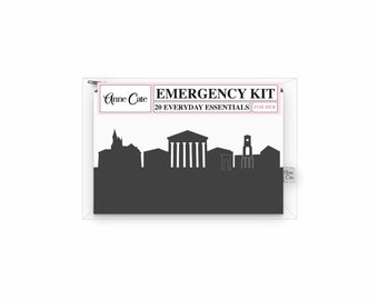 Oxford MS (University of Mississippi) Skyline Mini Wallet Emergency Kit - For Her | Bride Survival Kit | Bridesmaid | Wedding Day Kit