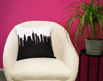 PICK YOUR CITY - Skyline Large Throw Pillow | Homesick Gift | Moving Gift | Airbnb Decor | Realtor Client Gift | Wedding Gift | Housewarming