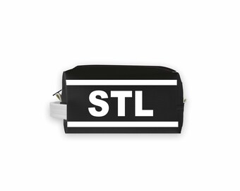 STL (St. Louis) City Abbreviation Travel Dopp Kit Toiletry Bag | Travel Gift | Travel Case | Groomsmen Gift | Homesick Gift