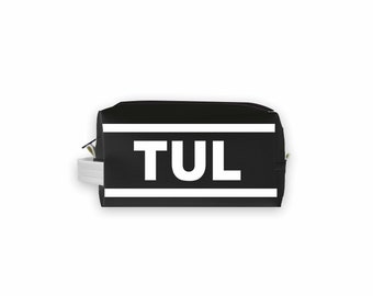 TUL (Tulsa) City Abbreviation Travel Dopp Kit Toiletry Bag | Travel Gift | Travel Case | Groomsmen Gift | Homesick Gift | Tulsa Gifts