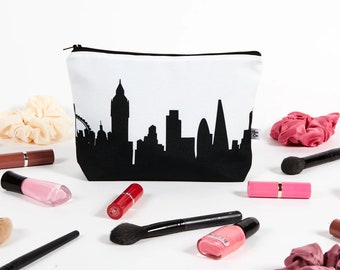 PICK YOUR CITY - Skyline Cosmetic Makeup Bag | Travel Gift | Travel Case | Bridesmaid Gift | Graduation Gift | College Girl Gift