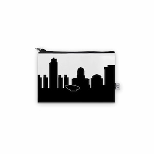 Albanien NY Skyline Canvas Mini Geldbörse | Heimweh Geschenk | Reise-Liebhaber Geschenk | Geschenke für Sie | Albanien Geschenke