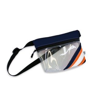 Detroit Tigers Baseball Ballpark Clear Stripe Spieltag Bauchtasche | MLB Approved | Baseball Tasche | Stadion Portemonnaie
