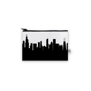 Borsa mini in tela con skyline di Chicago IL / Regalo per chi ha nostalgia di casa / Regalo per gli amanti dei viaggi / Regali per lei / Regali di Chicago