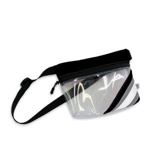 Chicago White Sox Baseball Ballpark Clear Stripe Spieltag Bauchtasche | MLB Approved | Baseball Tasche | Stadion Portemonnaie