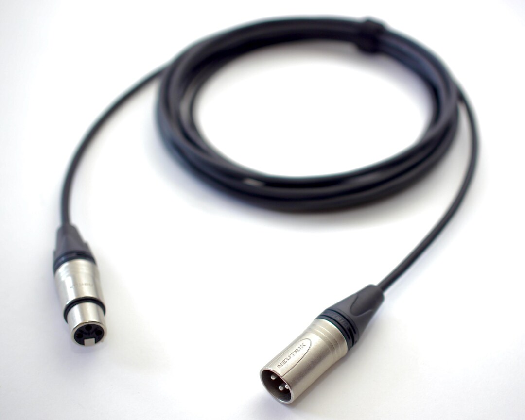 1-100' Canare L4E6S Star Quad Mic Cable | Neutrik Silver XLR Male to ...