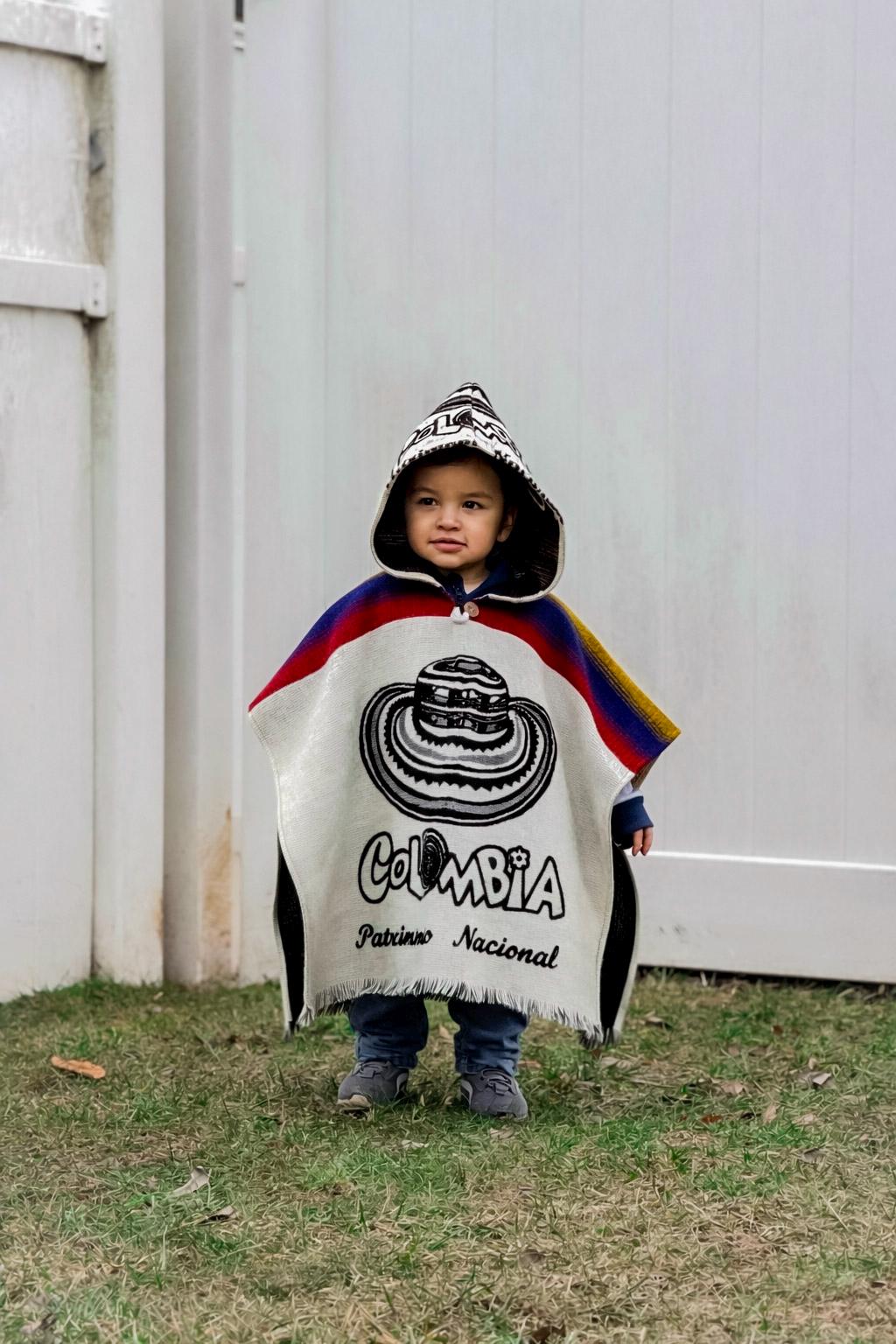 Handmade alpaca wool poncho from Colombia, for children, unisex, free shipping!, gift ideas