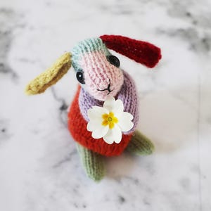 Beginner Knitting Pattern PDF, Sweet Knitted Bunny Rabbit Toy Tutorial, First Project Gift Instructions, Digital Download Pattern PDF