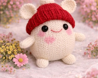 Schema per realizzare un giocattolo amigurumi a maglia, mostro imbottito tascabile, istruzioni di lavoro a maglia in PDF