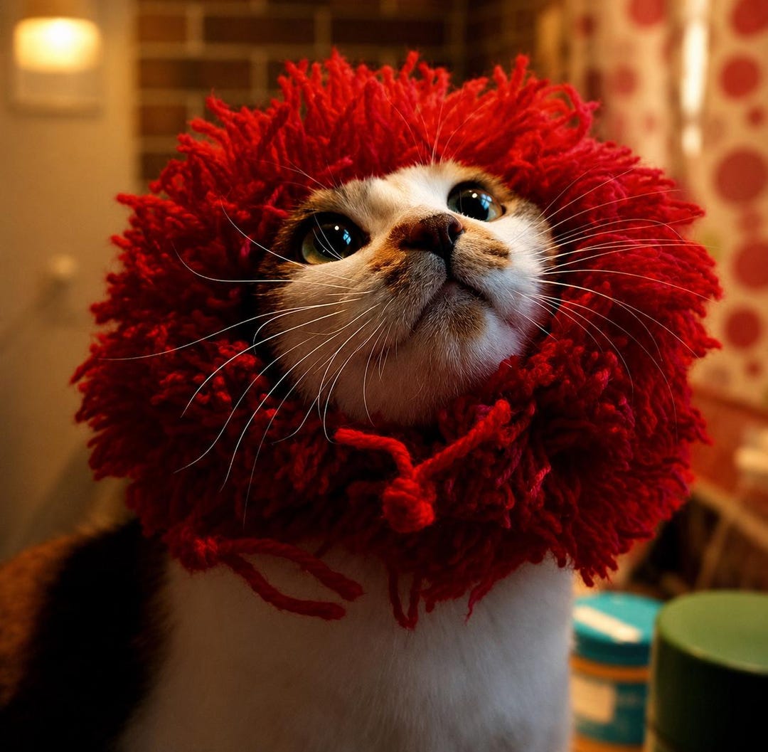 Cute Cat Mane Crochet Pattern PDF, Pet Lion Costume DIY Hat - Etsy Canada