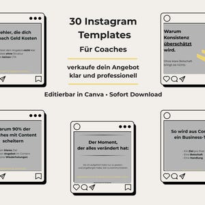 Szablony treści na Instagram dla trenerów | 30 szablonów postów Canva | Posty o wartości, autorytecie i ofercie