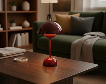Draadloze paddestoellamp • Middeleeuwse moderne oplaadbare tafellamp