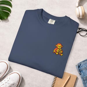 Monkey Punch Embroidered Heavyweight T-Shirt | Minimalist Meme Top image 17