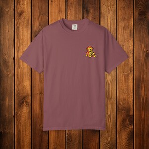 Monkey Punch Embroidered Heavyweight T-Shirt | Minimalist Meme Top Brick