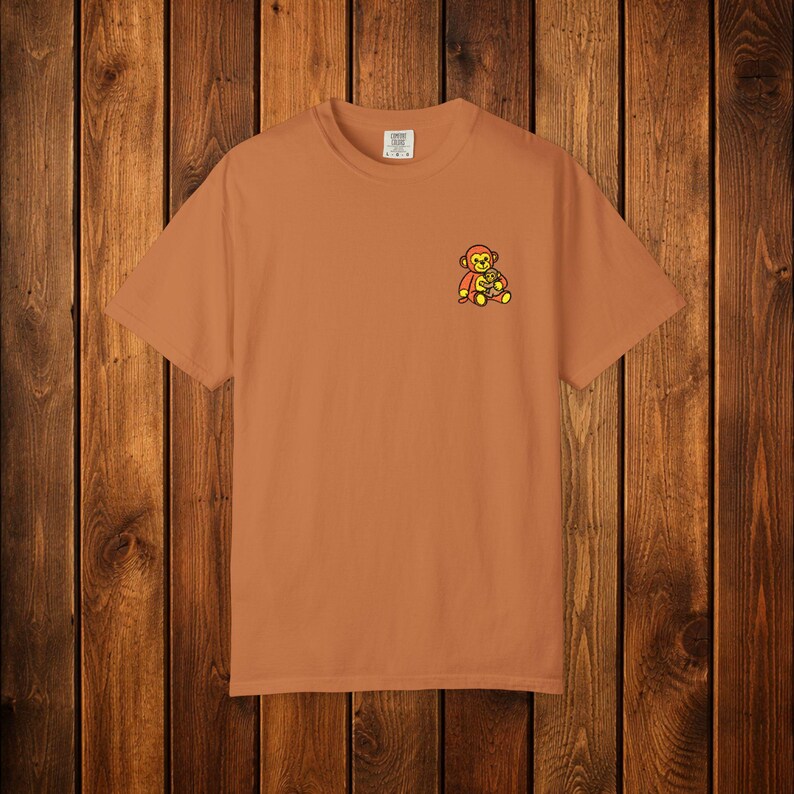 Monkey Punch Embroidered Heavyweight T-Shirt | Minimalist Meme Top Yam