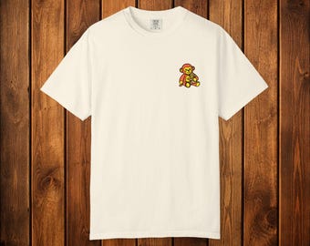 Monkey Punch Embroidered Heavyweight T-Shirt | Minimalist Meme Top