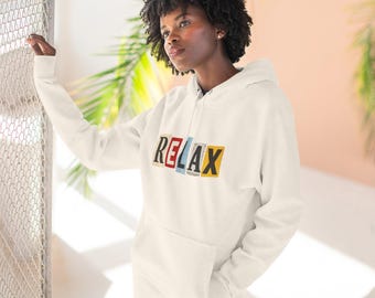 RELAX Ransom Note Hoodie | Grunge Streetwear Pullover